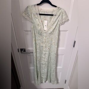 Floral Lace-Trimmed Dress
